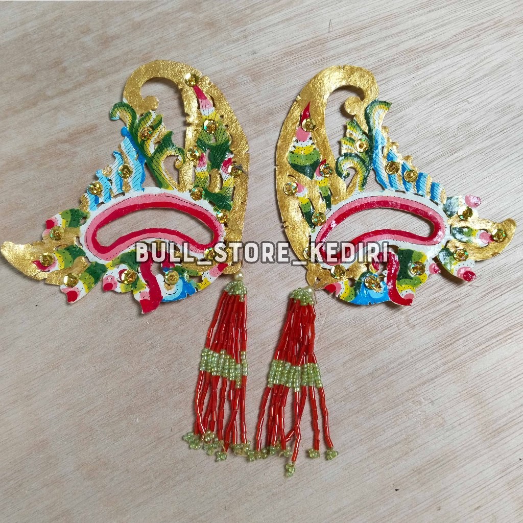 terlaris Sumping Dan Klat Bhan Kulit Sepasang Untuk Jaranan / Ketekan / Kuda Kepang / Celeng