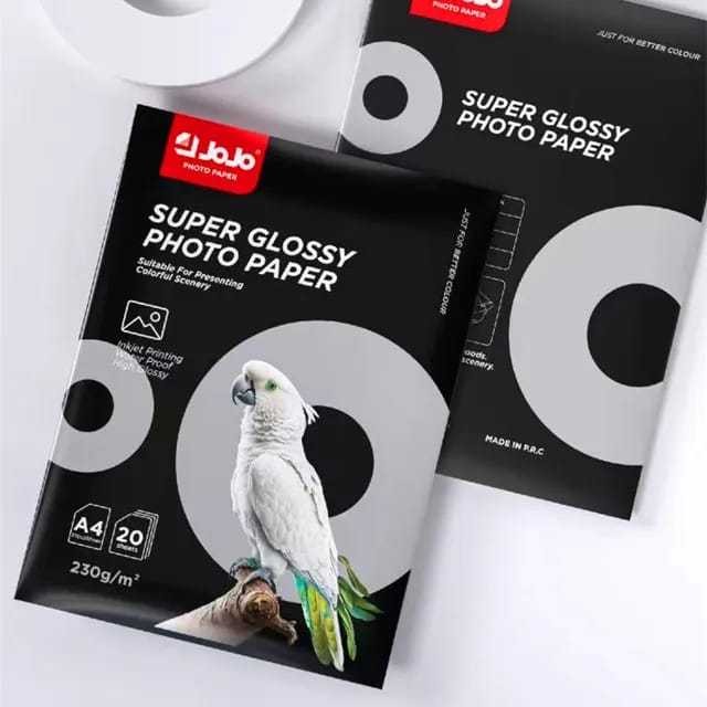 

BOBOMARTS 1PACK ISI 20 LEMBAR JOJO JA-1045 SUPER GLOSSY PHOTO PAPER KERTAS FOTO MENGKILAP A4 MURAH JA-1045