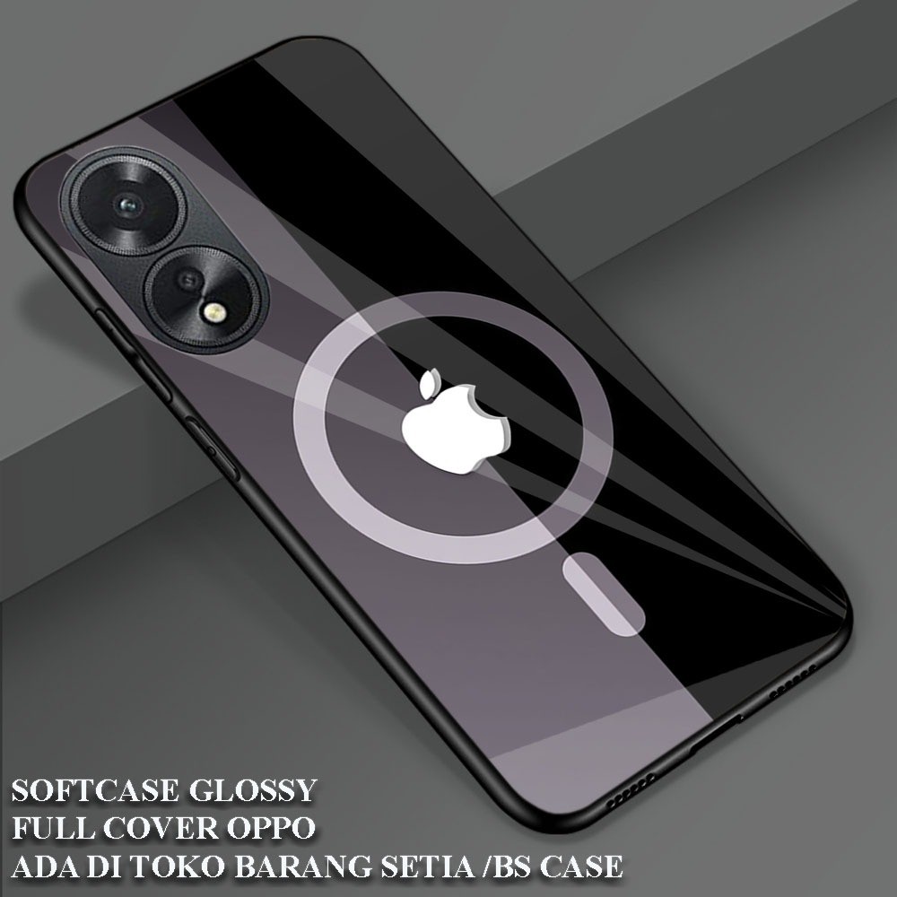 ( MK78 LOGO IPHONE ) Case Glossy HD  OPPO (A60)(A16)(A17)(A17K)(A18)(A38 4G)(A58 4G )(A53/A33)(A74)(