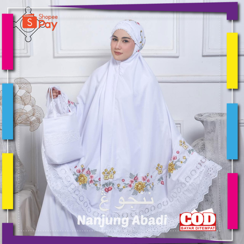 [PREMIUM ORIGINAL] Mukena Syahfa Bordir Padang Katun by Nanjung Abadi