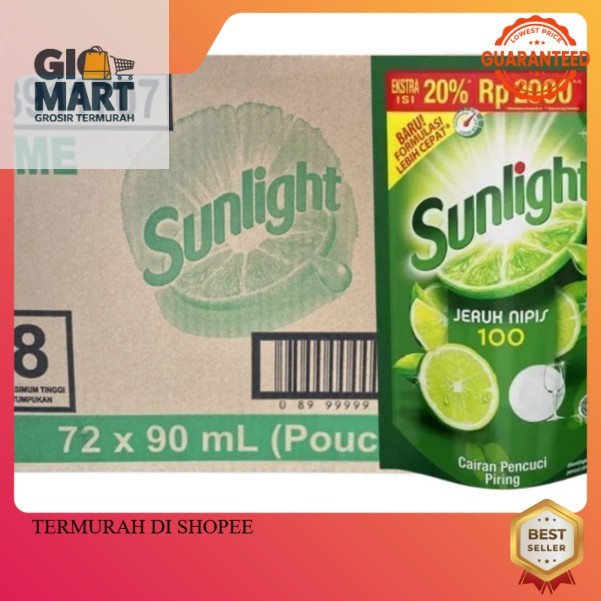 

Sunlight 90ml dus / Sunlight 72 x 90ml Per Karton / Sunlight Lime Jeruk Nipis