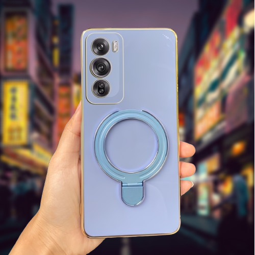 Soft Case Oppo Reno 12 12F 11 11F 10 8 7 6 5 4F Pro 4G 5G Ring Magnetic Holder Wireles Plating