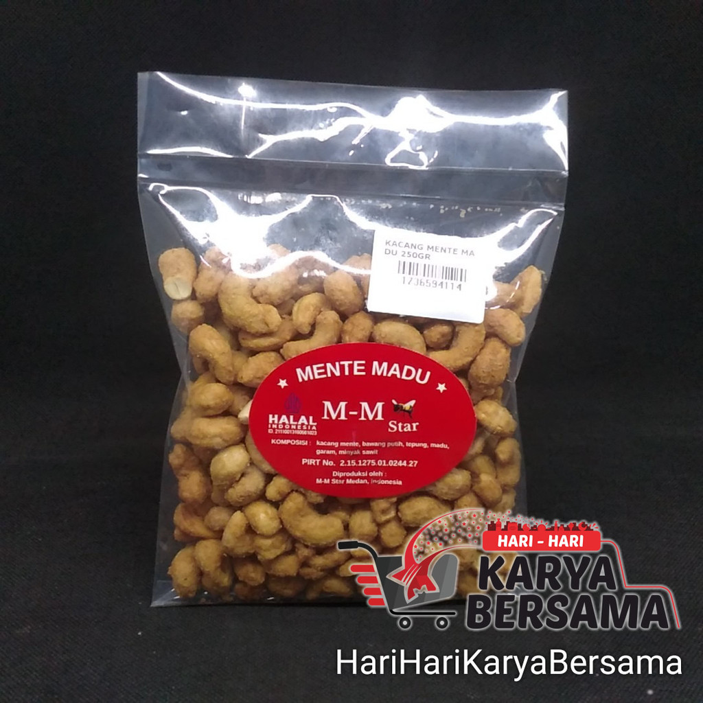 

MAKANAN RINGAN HOME MADE KACANG MENTE MADU 250GR