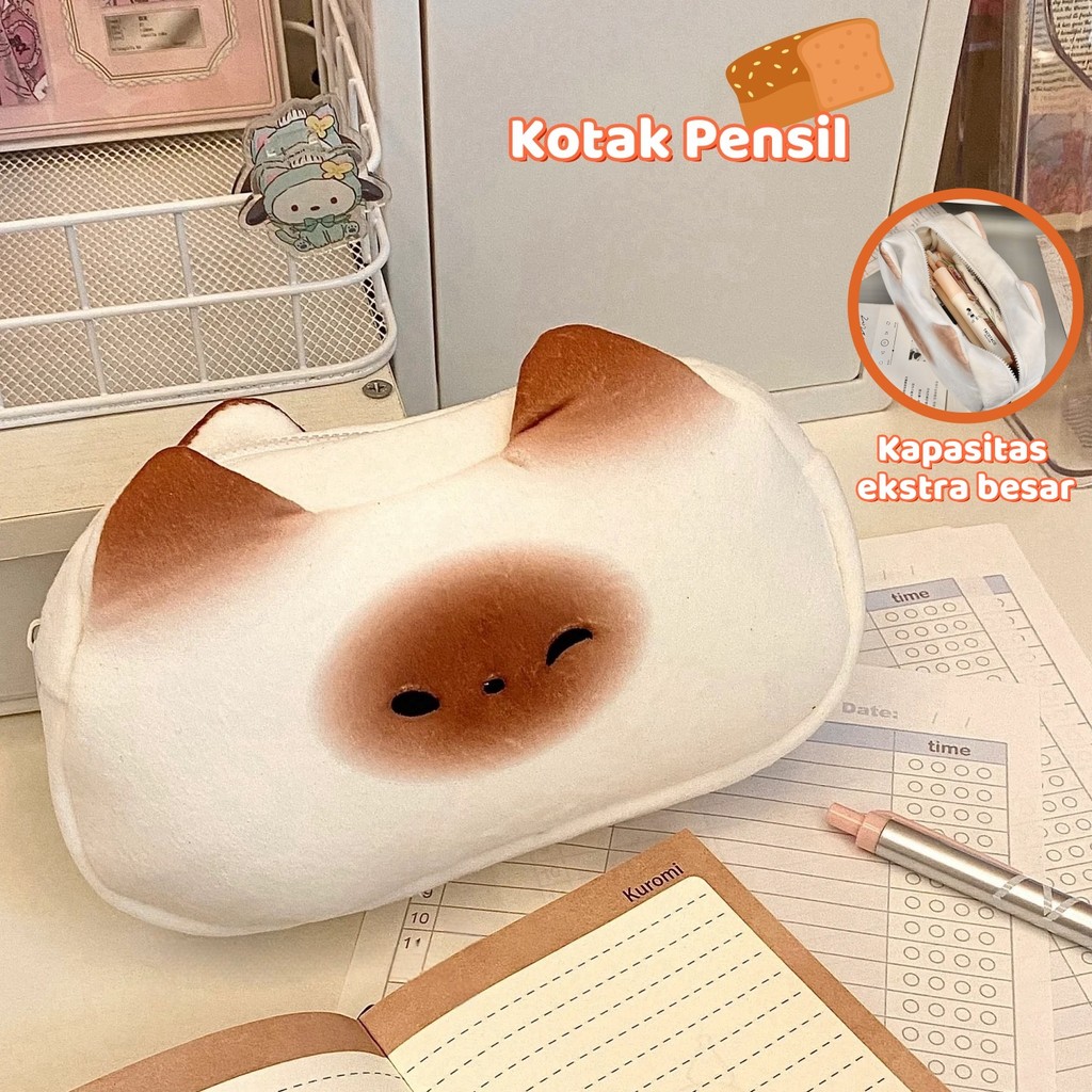 

Kotak Pensil Lucu /Terbakar Roti Kucing Tempat pensil /Pencil case karakter Roti/Tempat pensil pelajar/tempat pensil/alat tulis pelajar