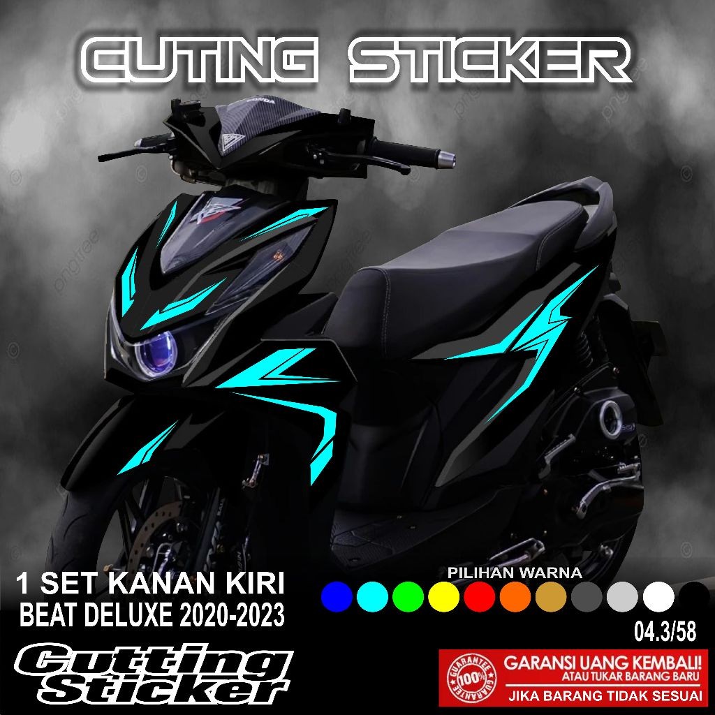0403 Striping Cutting Beat Deluxe 2020 2021 2022 2023  Motif RACING Cutting Sticker Cutting Sticker 