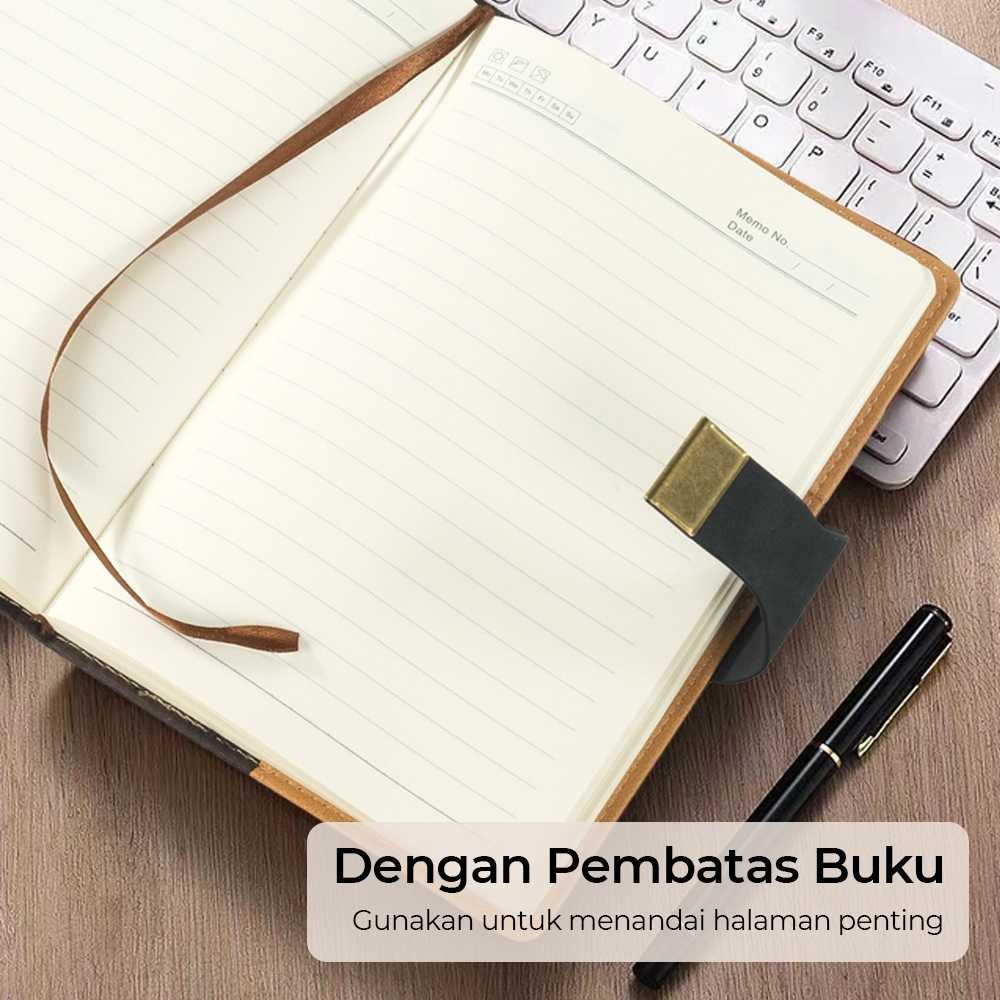 

Automarket Toddi Buku Jurnal Leather Diary A5 68GSM 200 Halaman Grid with Lock - TD100