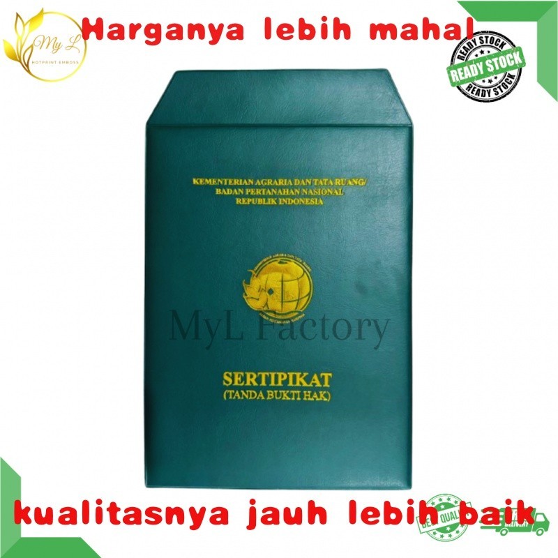 

Kualitas tinggi Kantong Sertifikat Tanah Elektronik BPN Map Sertipikat Rumah F4 HardCover & Sofcover