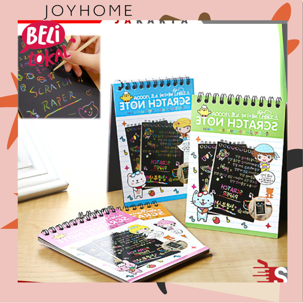 

[JH]Scratch Note Mini / Buku Gambar Mini Tulis Gores Ajaib Colourfull / Buku Magic Warna Colourful Scratch Note Kecil