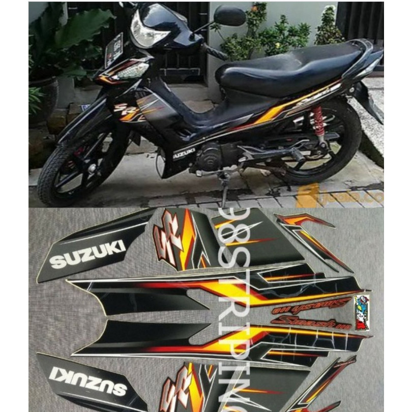 STRIPING SMASH 110 2009 HITAM