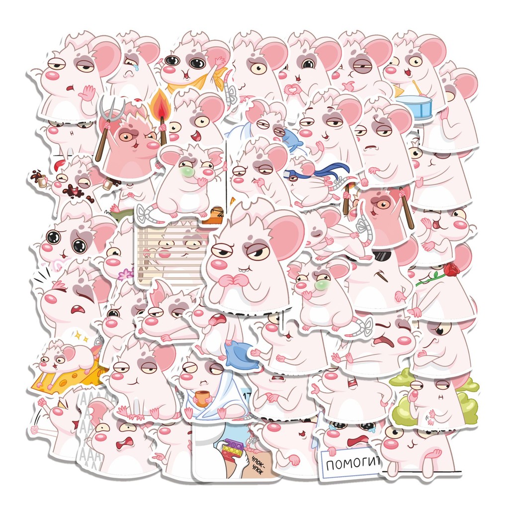 

COD 50 Pcs Stiker MIKE WHITE Lucu Anti Air Untuk Dekorasi Notebook Sepeda Skateboard Handphone