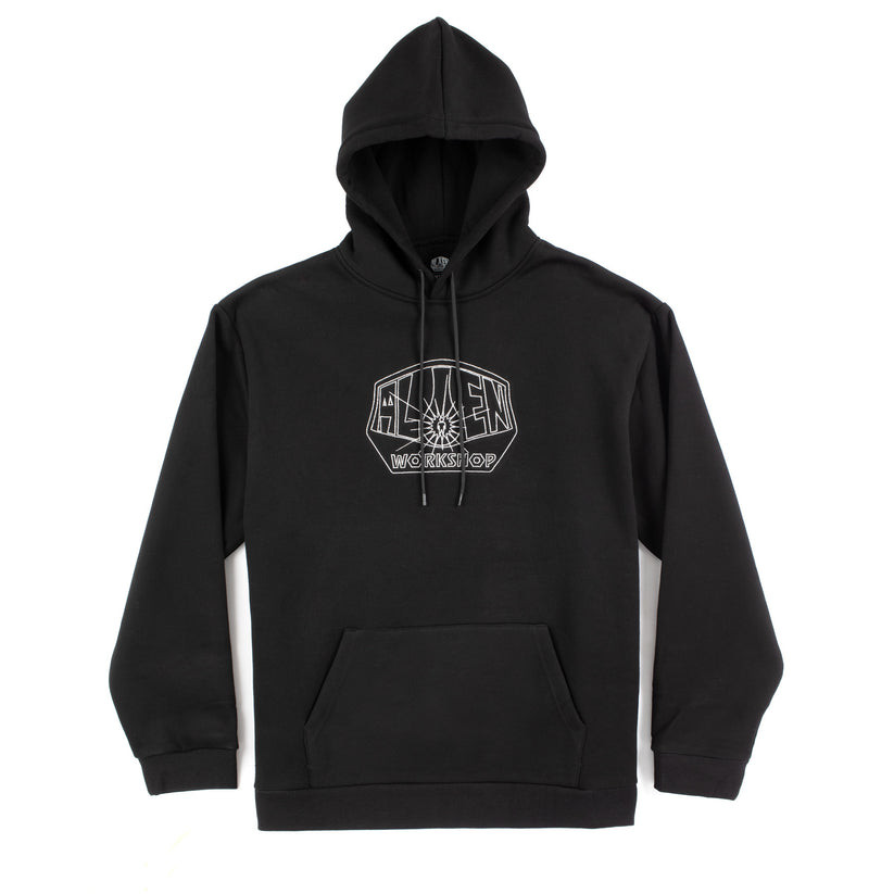 Alien Work Shop OG Logo Lines Hoodie Black