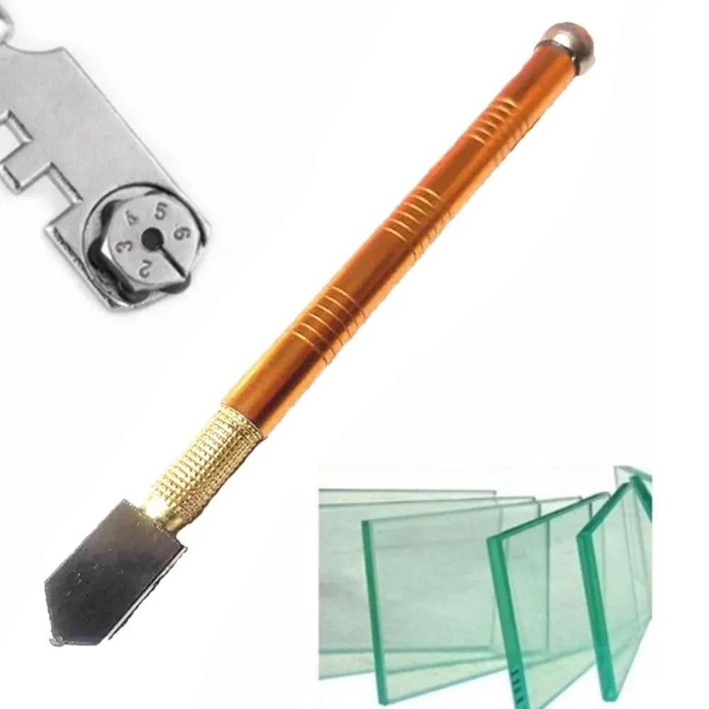 

Diamond Glass Cutter Professional Portable Wheel Blade Antislip Metal Handle 175mm For DIY Tile Mirror Craft Cutting Hand Tools
