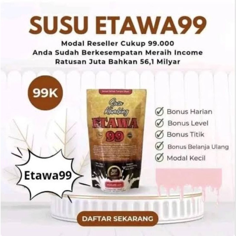 

SUSU ETAWA99 PLUS GULA AREN 1 BUNGKUS 250GR ORIGINAL