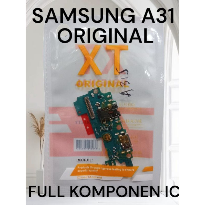 PAPAN CHARGER + IC SAMSUNG A31 A315F +CON H/F+MIC+IC (GALAXY A31)ORIGINAL / Flexi Flexibel Flexible 