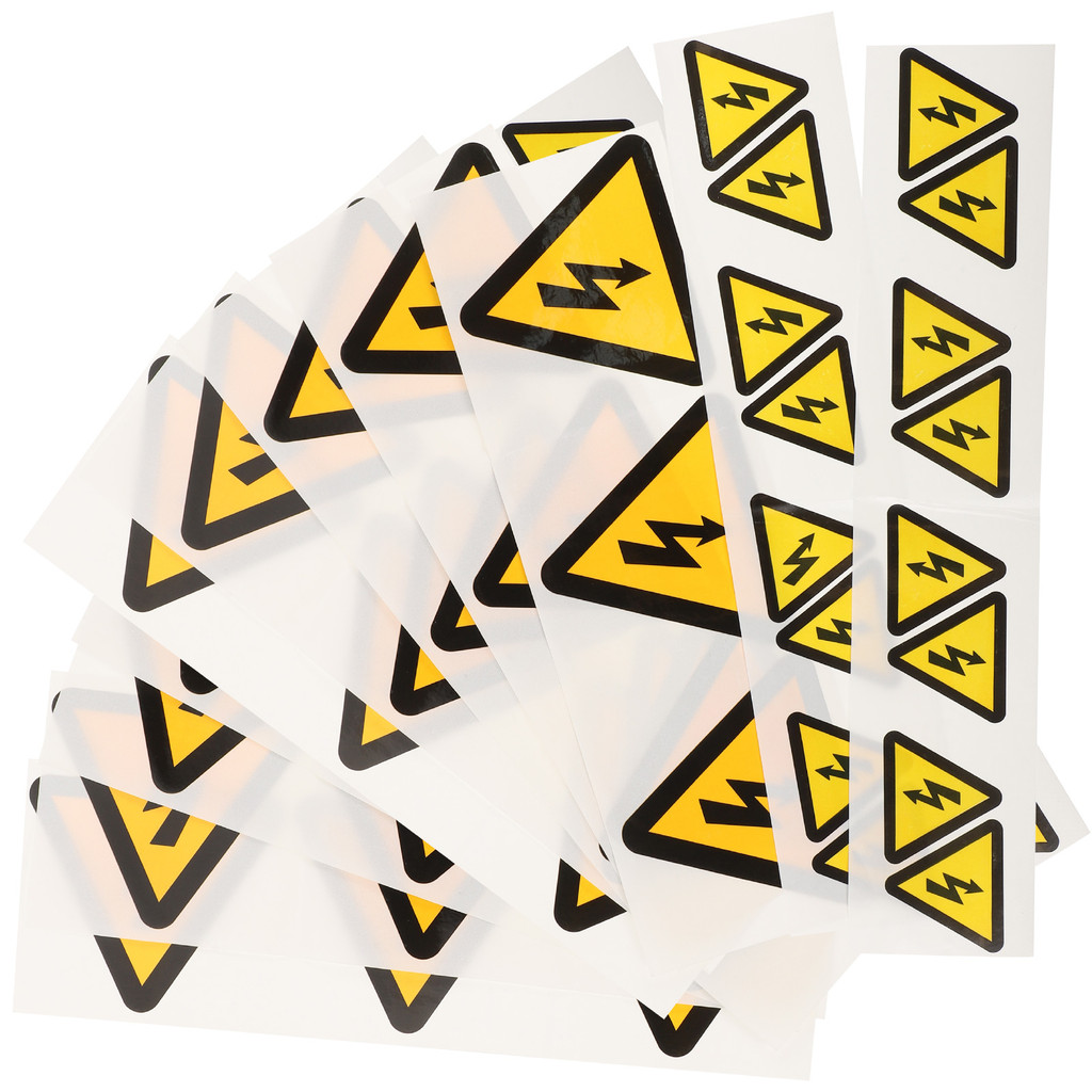 

30 Pcs Label High Voltage Warning Labels Sign Applique Safe Sticker Stickers Safety Decals