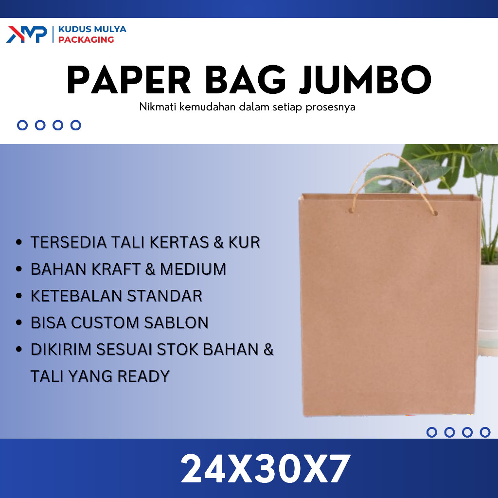 

PAPER BAG POLOS SEMI FOLIO/24cm X 30cm X 7cm / PAPER BAG KADO / PAPERBAG SOUVENIR / TAS KERTAS