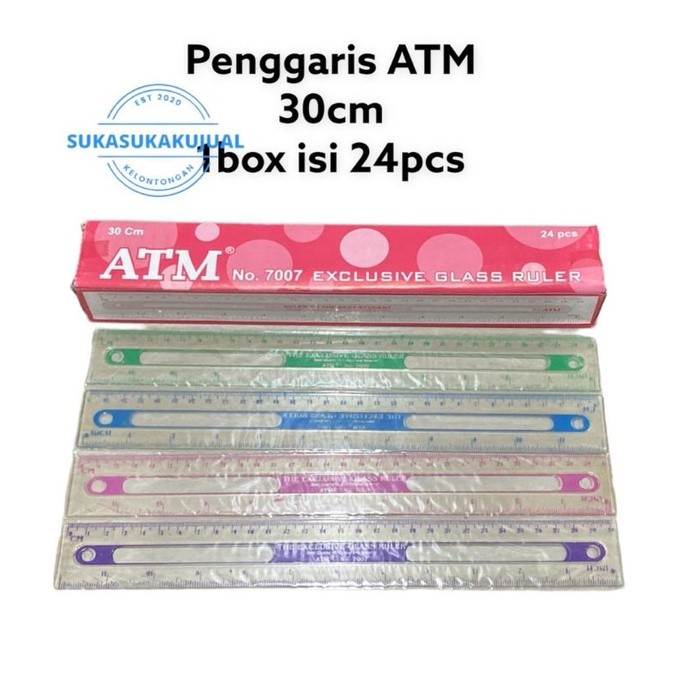 

bisa COD / ojek / instan pekanbaru / (24pcs)penggaris ATM 30CM