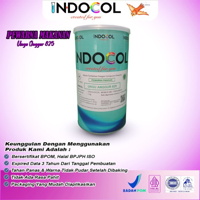 

Pewarna Makanan INDOCOL UNGU ANGGUR (VIOLET GRAPE) - PACKING 1 KG