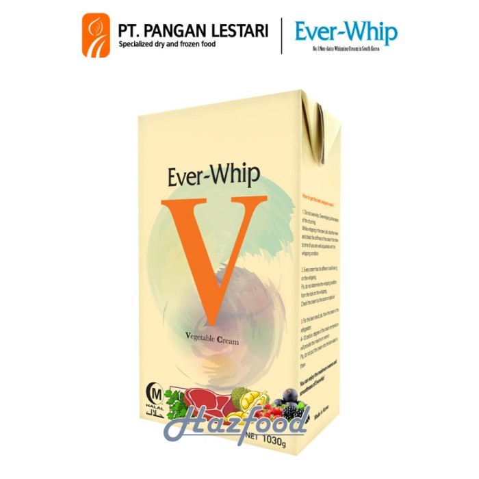 

EVER WHIP V - Vanilla Whipping Cream Non Dairy - Nabati 1030 Gram