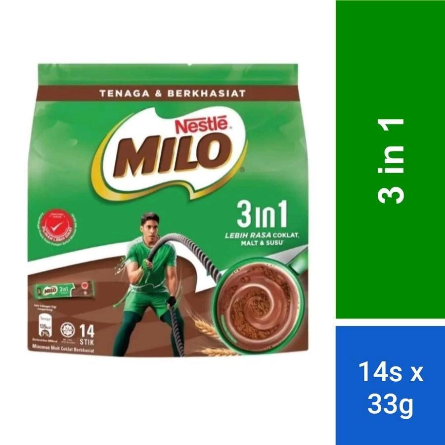 

Milo 3 In 1 Bubuk Malt Coklat Malaysia Stik (Sachet)