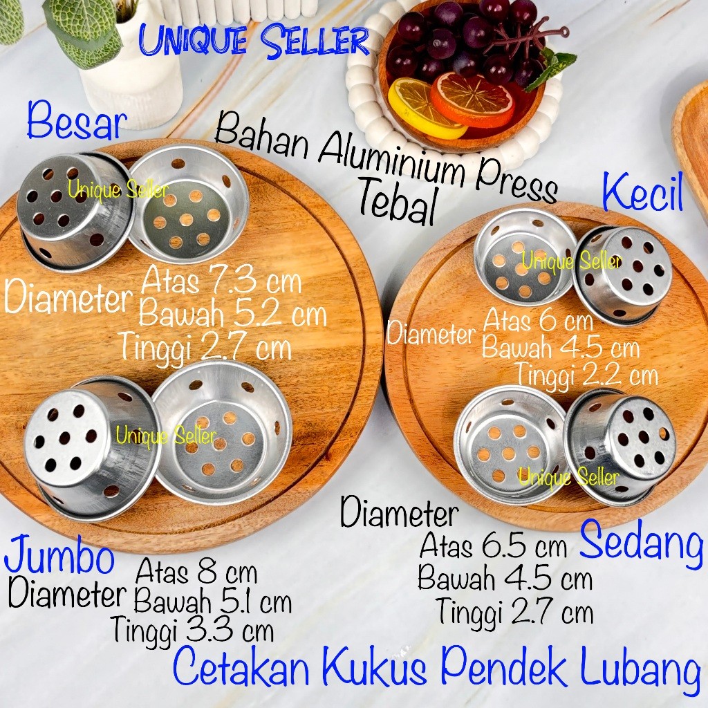 [Isi 12] Cetakan Bolu Kukus Pendek TEBAL Merk SURYA / Cetakan Bolu Kukus Aluminium Press Tanpa Sambu
