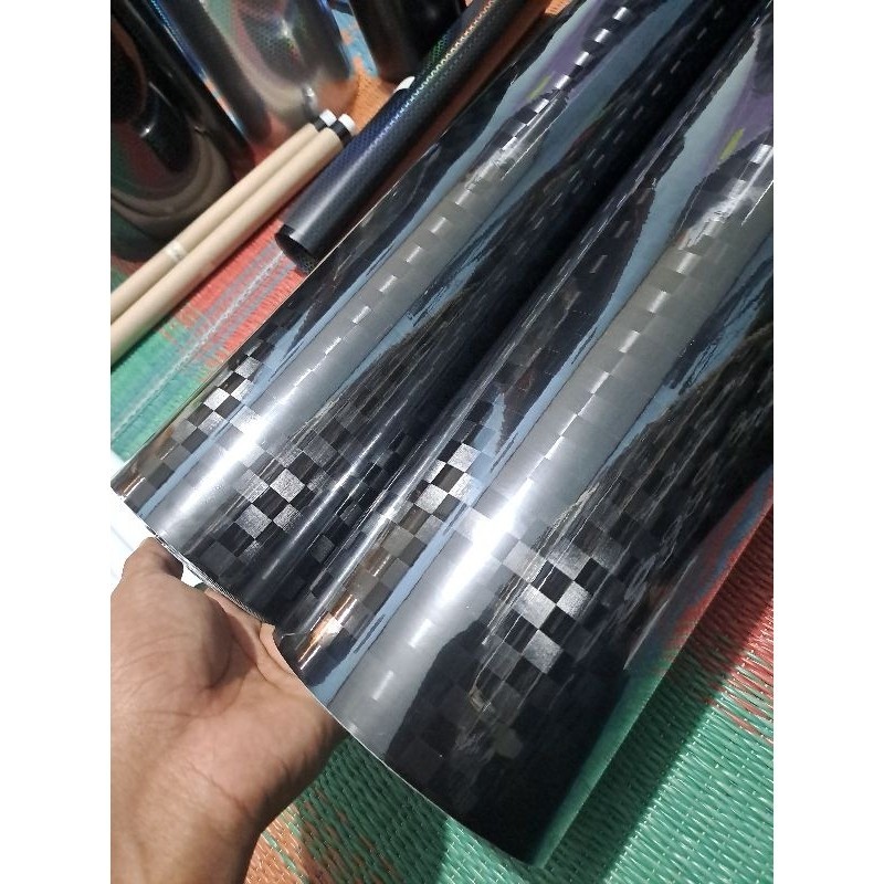 Sticker Skotlet Carbon Spreadtow Sticker Karbon Motif Kotak Kotak Stiker Scotlite Carbon Kevlar 6d S