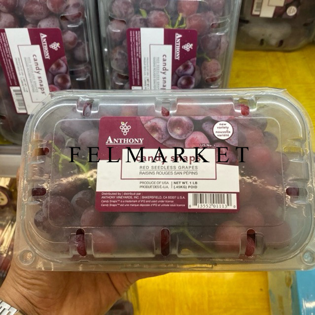 

Buah Anggur Candy Snap Manis Wangi Peremen / Anggur Candy Usa / Pack