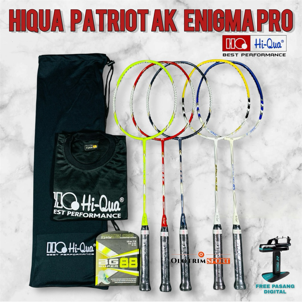 Raket Badminton HIQUA PATRIOT AK ENIGMA PRO 100% ORIGINAL HIQUA