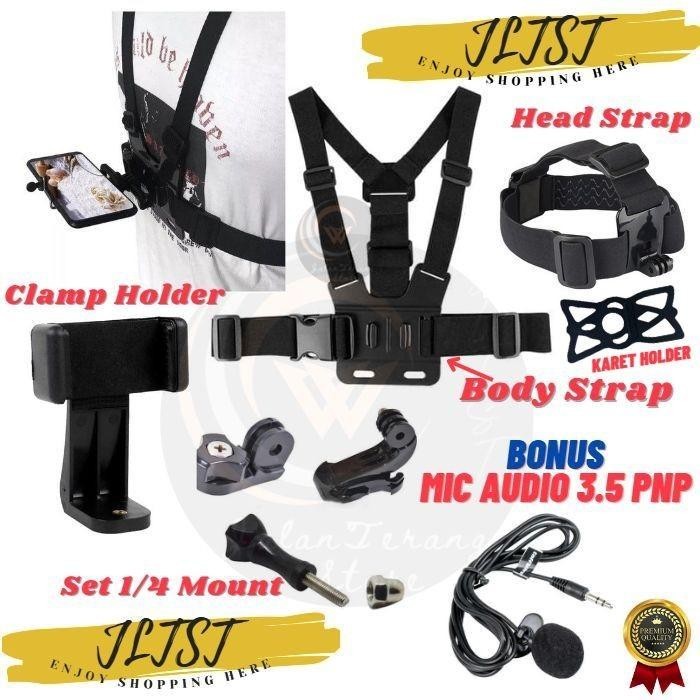 Chest Strap Body Tali Dada Handphone & Kamera Konten Kreator Youtuber