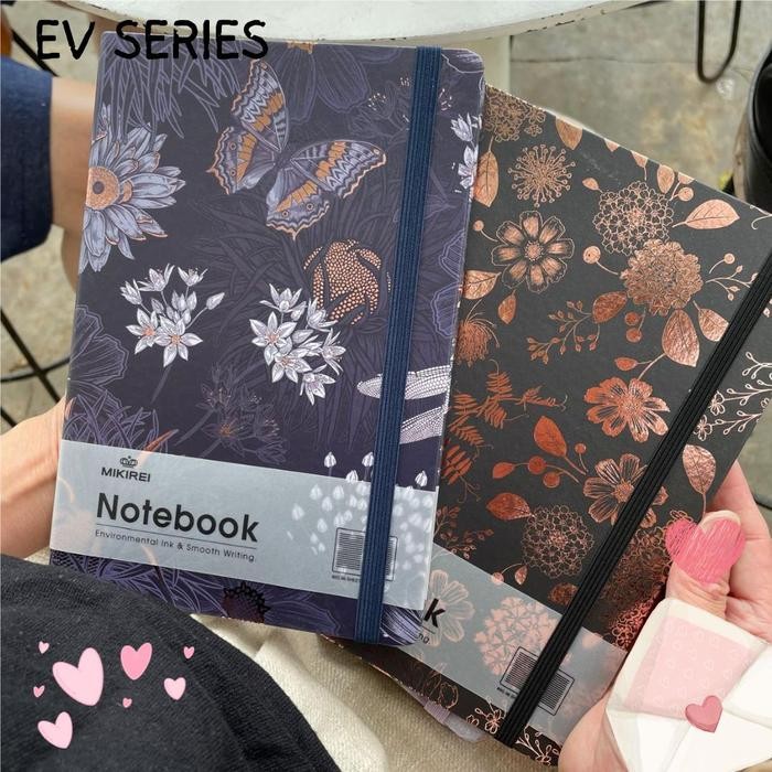 

TERLARIS! MIKIREI Diary Camomile Tulip Peach Tomato Hardcover Diary Buku Note Book Planner A5 Ruled with Straps - TOMATO