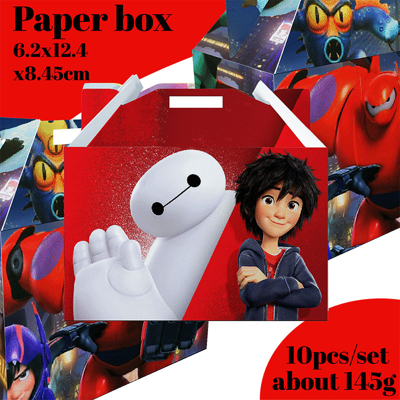 

Disney Big Hero 6 Baymax Gift Box DIY Folding Paper Box Birthday Party Wedding Baby Shower Packing Decorate Surprise Box Set