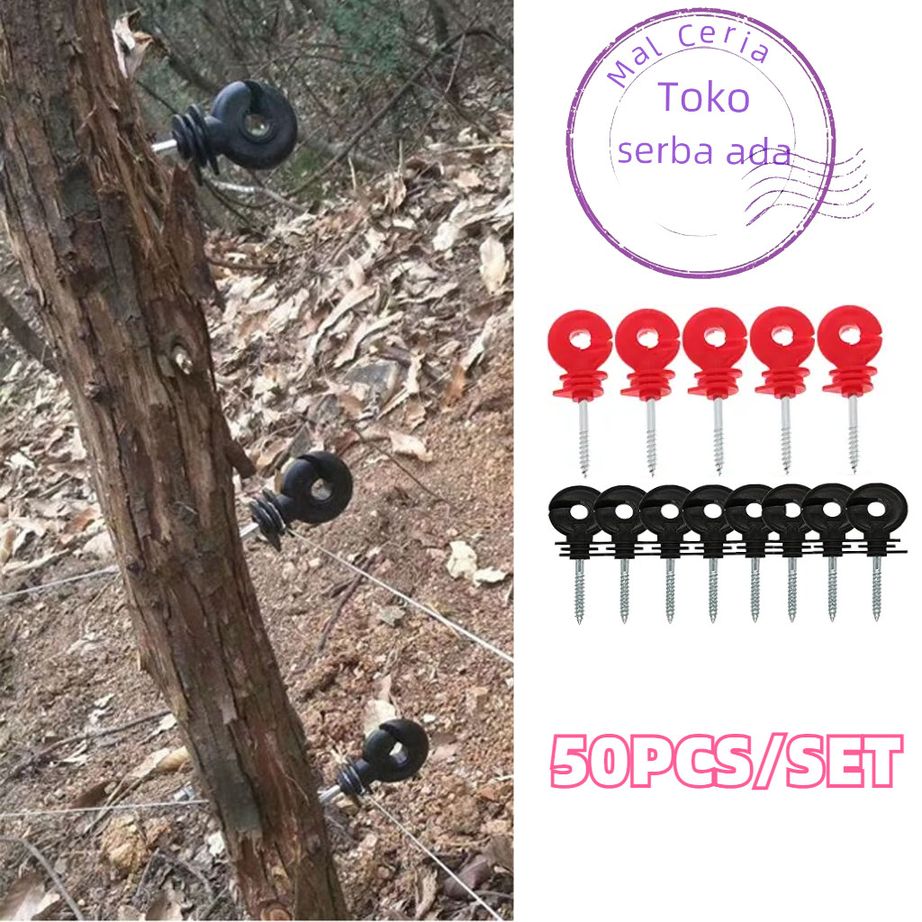 50PCS/SET  Isolator Pagar Listrik Electric Fence Insulator Pagar Listrik Insulator Pagar Listrik Acc