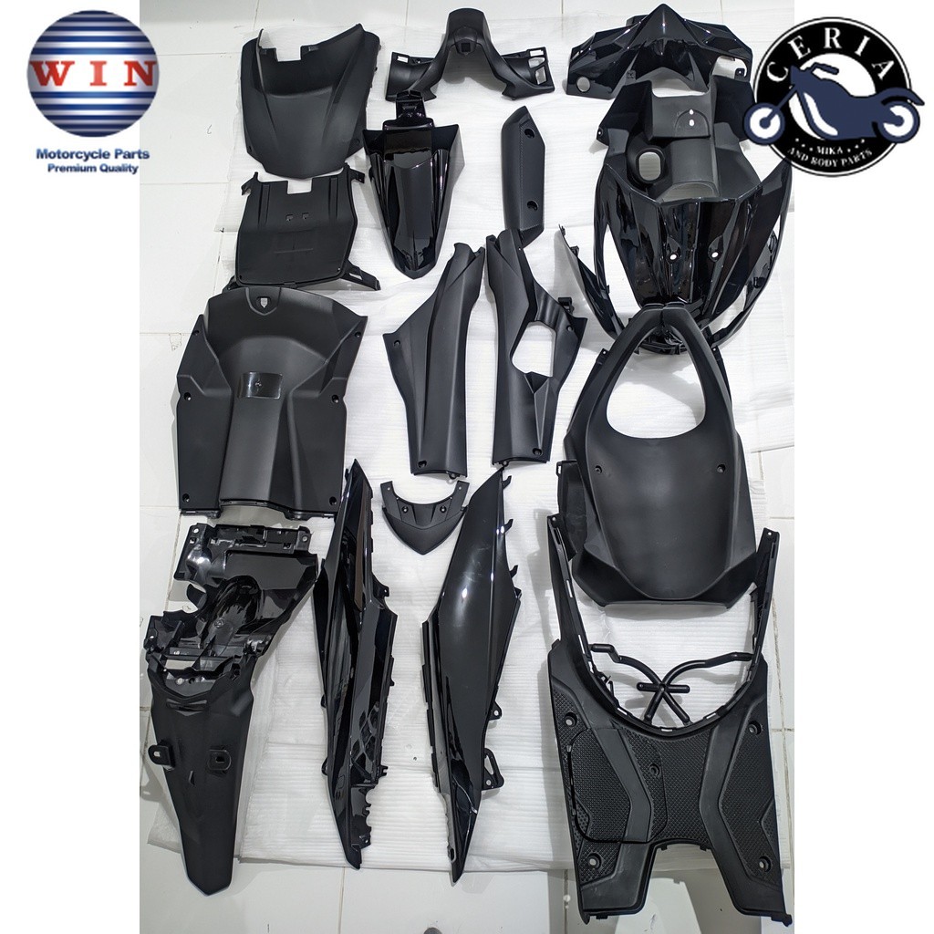 Full Body Beat FI CBS K25 2012 2013 2014 Hitam WIN | complete set bodi kasar halus motor honda injek