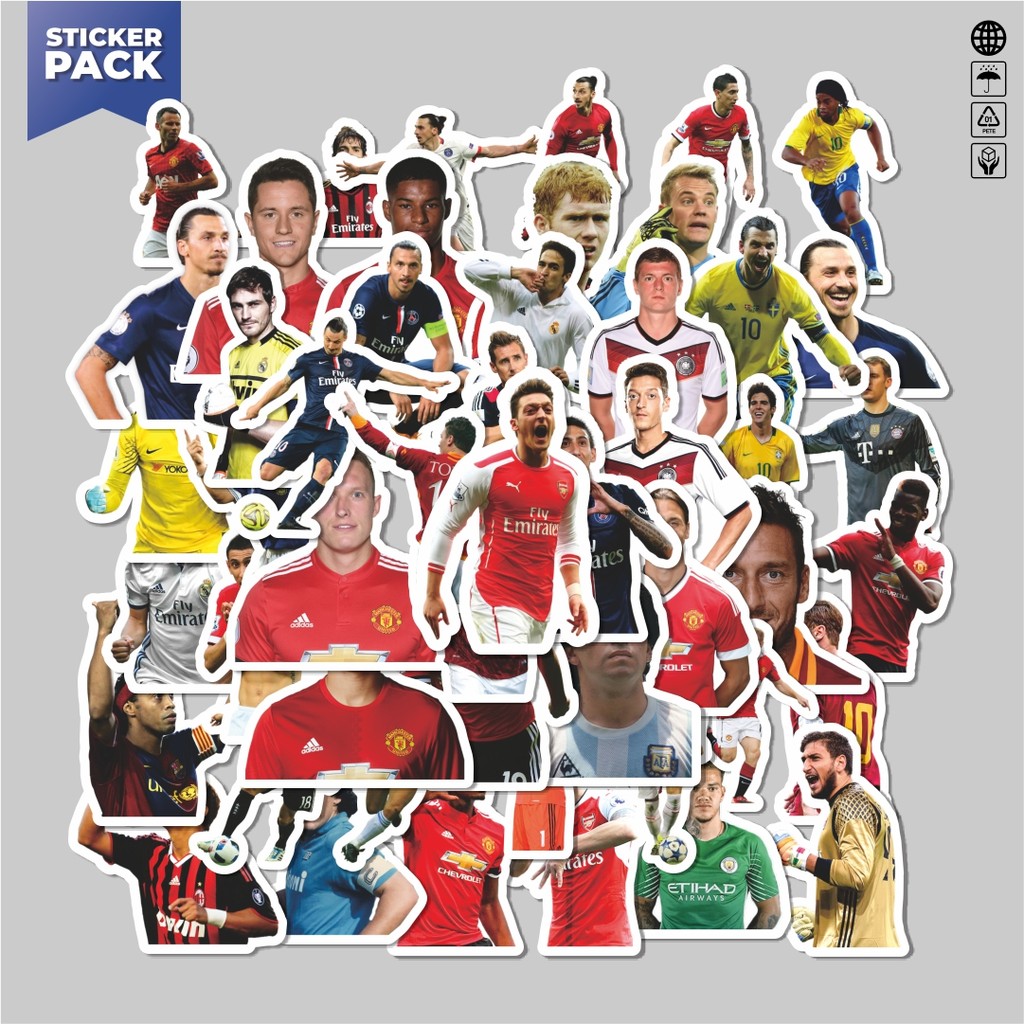 

[100PCS]Stiker Pack Stiker Club Football/Sepak Bola Aesthetic Vinyl Anti Air Dekorasi Sticker Laptop Buku Journal Koper Helm Casing HP Gitar Helm Skateboard