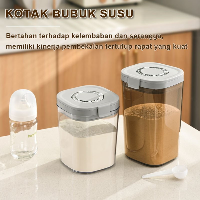 CAMBERUS_SHOP  【IKEA-dupe 】Kotak Susu dengan penutup magnetKaleng Susu Magnetik PremiumTempat Susu B