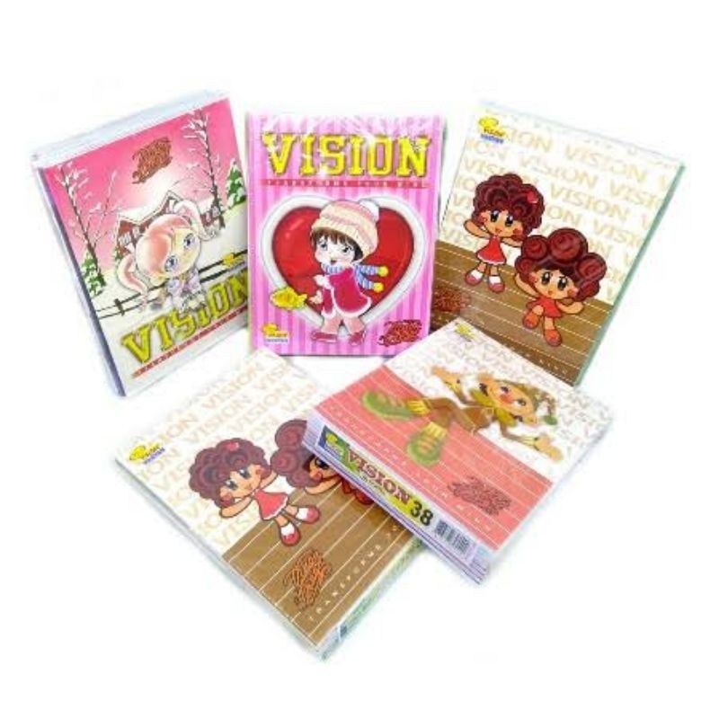 

[1 PAK ISI 10 BUKU] BUKU TULIS 58 LEMBAR MERK VISION ORIGINAL TERMURAH MOTIF LAKI-LAKI PEREMPUAN | COWOK CEWEK