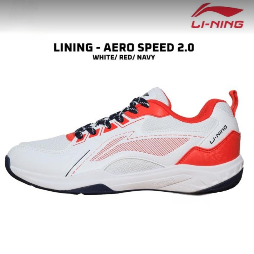 Sepatu Badminton LINING AERO SPEED 2.0 AERO STORM ORI