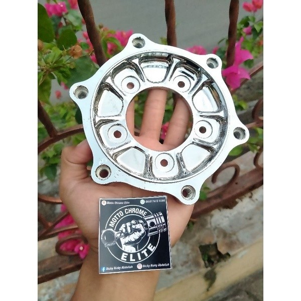 plendes/adaptor cakram depan megapro ,Tiger lama original chrome baru