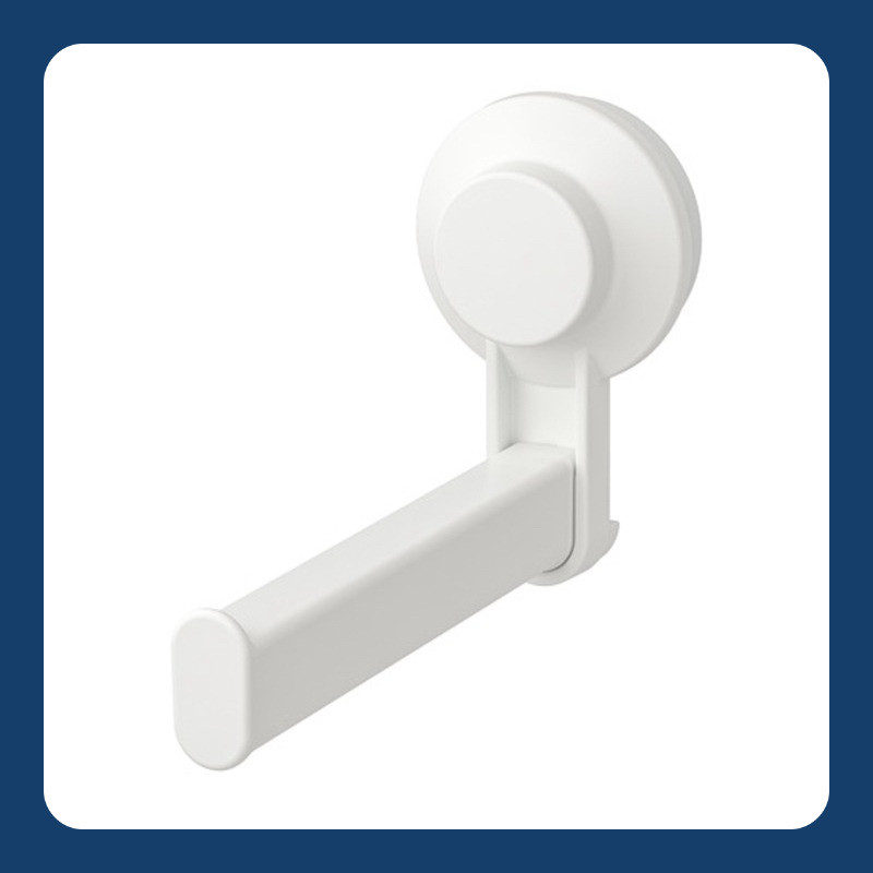 Tempat tisu toilet dengan plastik hisap putih, tempat tisu, tempat tisu tempel, tempat tisu serbagun