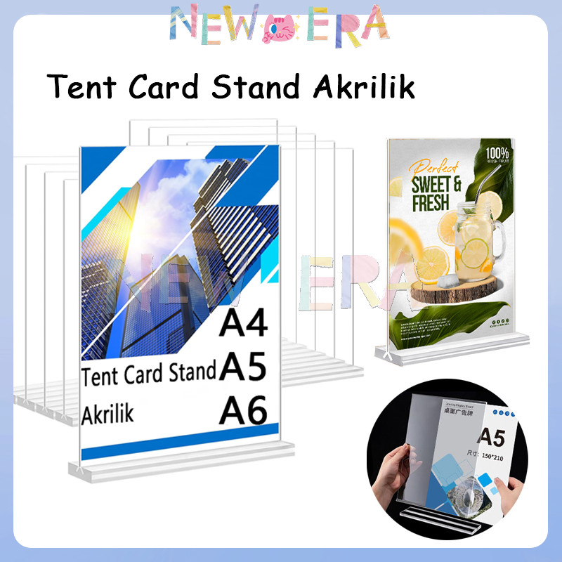 

Tempat Brosur Akrilik Tent Card Holder Barcode Nomor Menu Meja Kaki