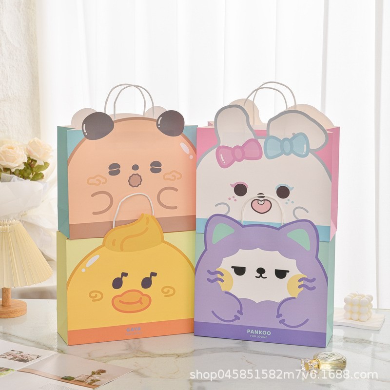 

Paperbag Kertas Karakter Duck Rabbit Lucu / Paperbag Premium Hadiah Totebag Kertas - TW0637