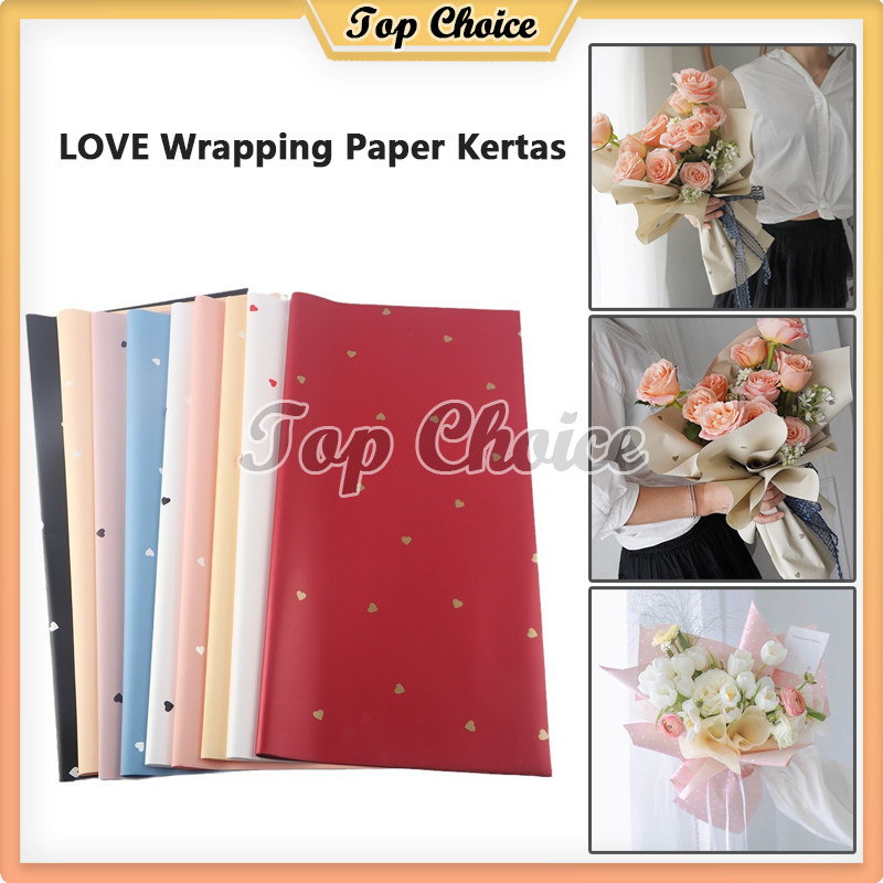 

Hadiah Premium Love Pattern Paper 20pcs / Kertas Kado / Wrapping Wrapper