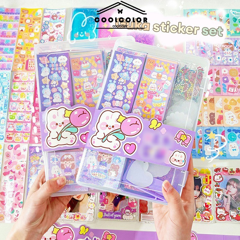 

COD❤️Creative,DIY,Sticker,Set,Children,Toys,Girls,Scrapbook,Stickers,Material Package-Cl