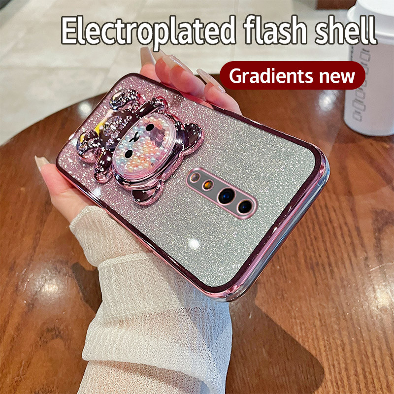 Soft Casing OPPO Reno case Silikon Untuk OPPO Reno CPH1917 case berkilau Berlapis Kesing HP Phone Co