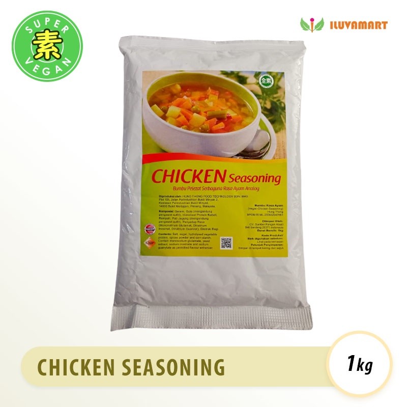 

Vegetarian Chicken Seasoning Powder 1kg / Kaldu Ayam Vege / Su Ci Fen