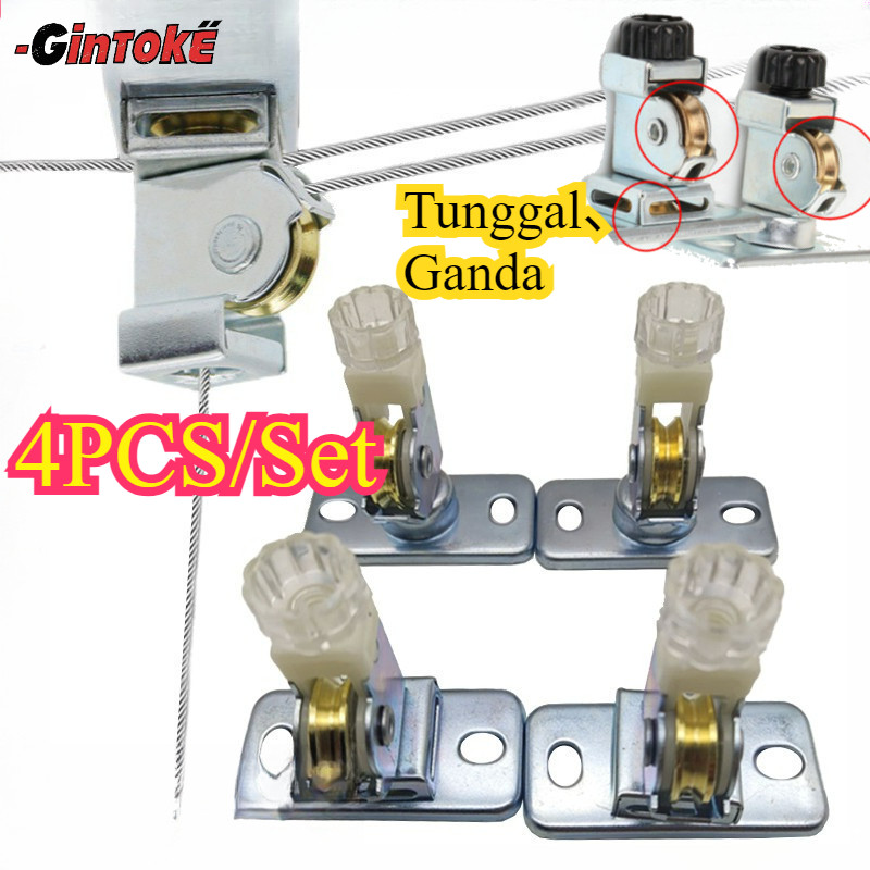4Pcs Kerekan Jemuran Katrol /Katrol Mini Kerekan Premium Set Pulley Roda Kerekan /Katrol Kerekan