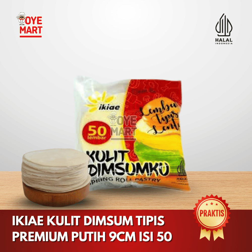 

IKIAE KULIT DIMSUM TIPIS PREMIUM PUTIH 9CM ISI 50