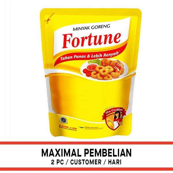 

FORTUNE COOKING OIL POUCH 2 LITER - MINYAK GORENG ARBON