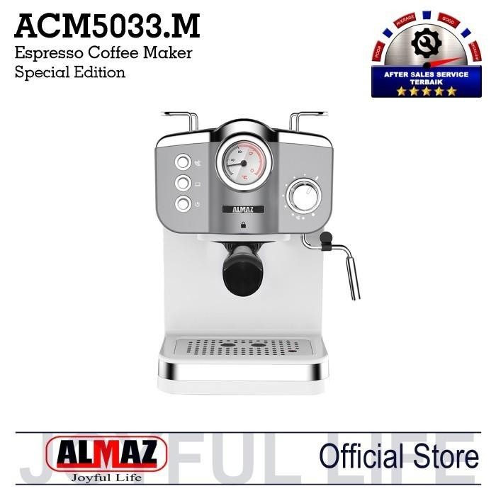 Mesin Kopi Almaz Espresso Coffee Maker Almaz ACM5033.M Metallic Baru