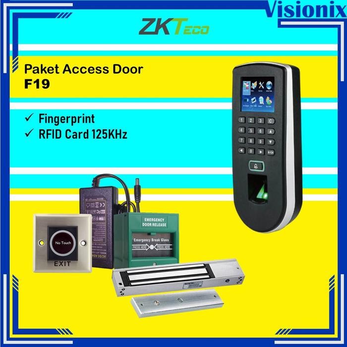 

Paket Access Door ZKTeco F19 Fingerprint Access Control